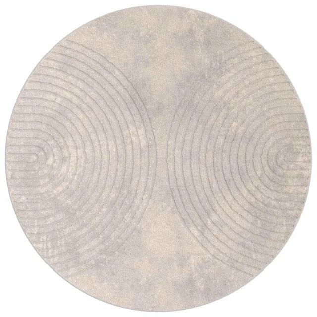 vidaXL Binnen - kleed - GALATI - Beige - Ø - 160 - CM - Polyester