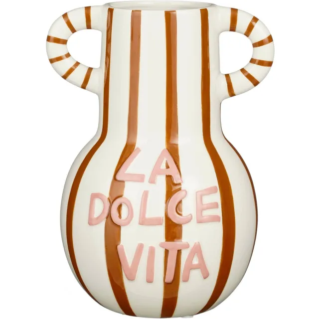 Mica Decorations vaas La Dolce Vita Bruin