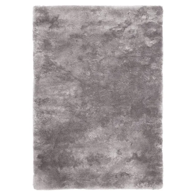 Padiro zacht hoogpolig shaggy vloerkleed 120 x 170 cm - lichtgrijs - modern effen ontwerp - met een zachte uitstraling - voor vloerverwarming - van polyester