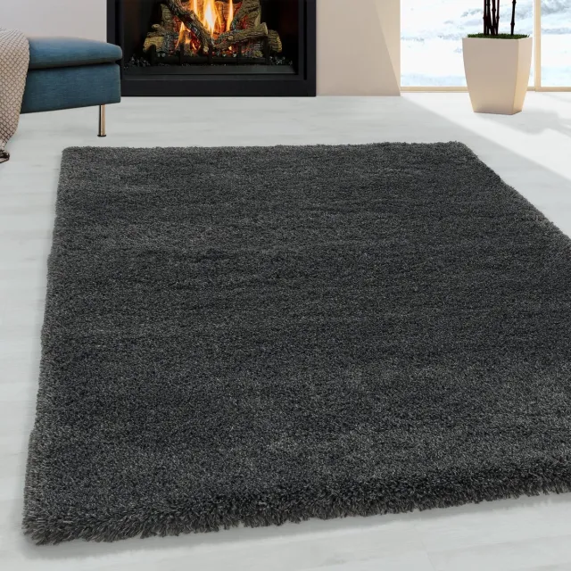 Ayyildiz Ayyıldız FLUFFY Rechtech Grijs Shaggy Modern Vloerkleed - 60 X 110 CM - Polypropyleen - Jute