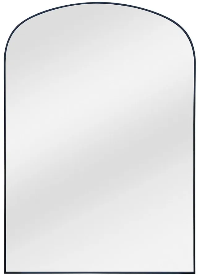 Vente-unique Grote boogspiegel in aluminium - H 170 x B 118 cm - Zwart - SONAVA