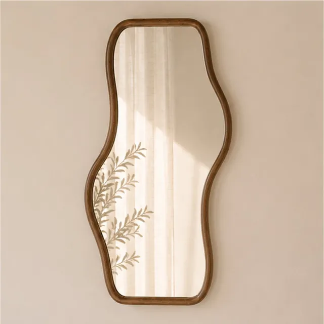 Indore Home Organische spiegel Iris - 120 x 64 cm - Hout Bruin