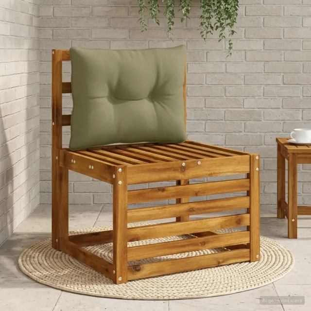 vidaXL Rugkussen PUTTEN 100% Polyester Olijfgroen 60 x 40 x 10 cm