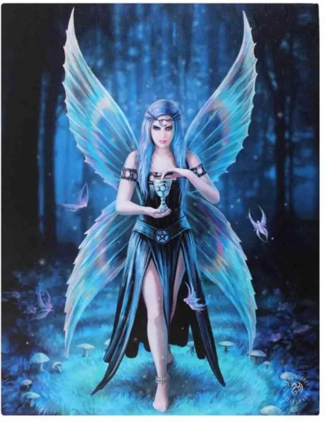 Anne Stokes Canvas - Enchantment - Anne Stokes Blauw