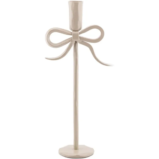 Homebound Kaarsenstandaard bow beige 30cm
