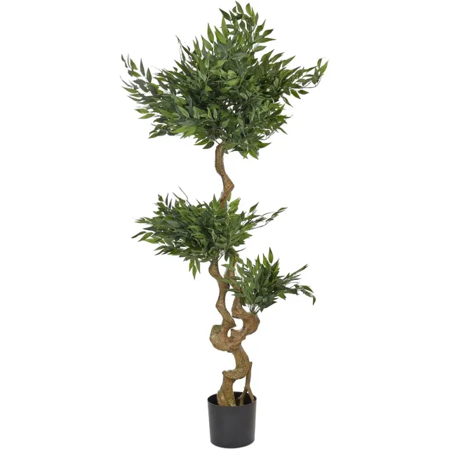 Beliani RUSCUS TREE - Kunstplant - Groen - 166 cm - Synthetisch materiaal