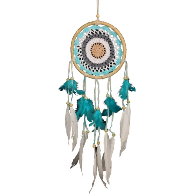 Ruben Robijn Dromenvanger - 16cm - gehaakt - rotan - Dreamcatcher n.n.b