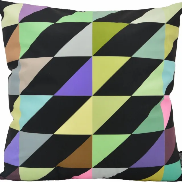 Gek op Kussens! Retro Graphic Style #3 Kussenhoes | Katoen/Polyester | 45 x 45 cm Groen/Zwart