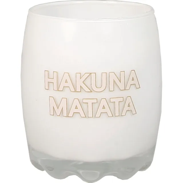 My Flame Lifestyle MY FLAME - mini sojakaarsje in shotglaasje - HAKUNA MATATA - Fresh Cotton - 20 branduren - 5.5 x 6 cm beige