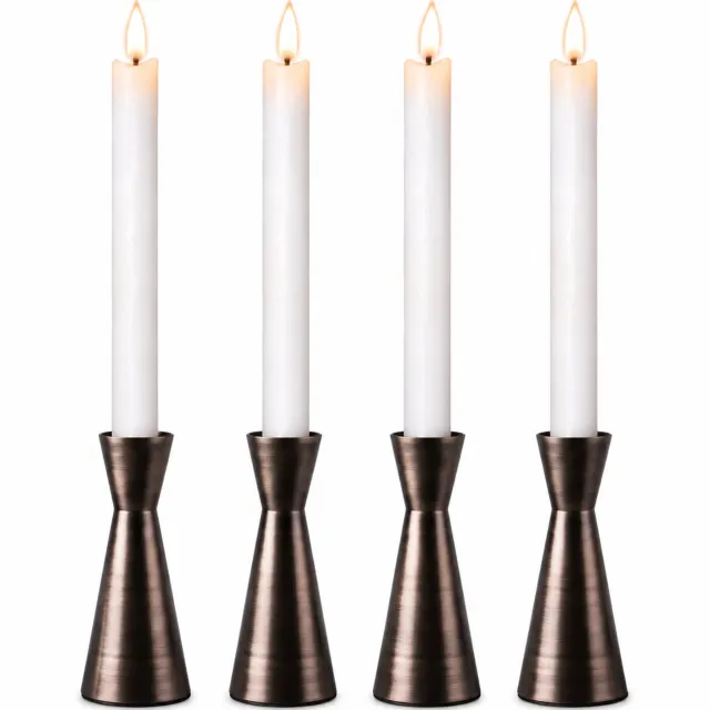 Inspinovia LED Dinerkaarsen / LED Kaarsen - Echte Wax - 22,5 cm - Wit – 4 Stuks - Realistische Vlam - Afstandsbediening