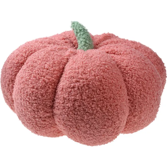 Clayre & Eef Sierkussen Pompoen Ø 28x18 cm Roze Synthetisch Rood