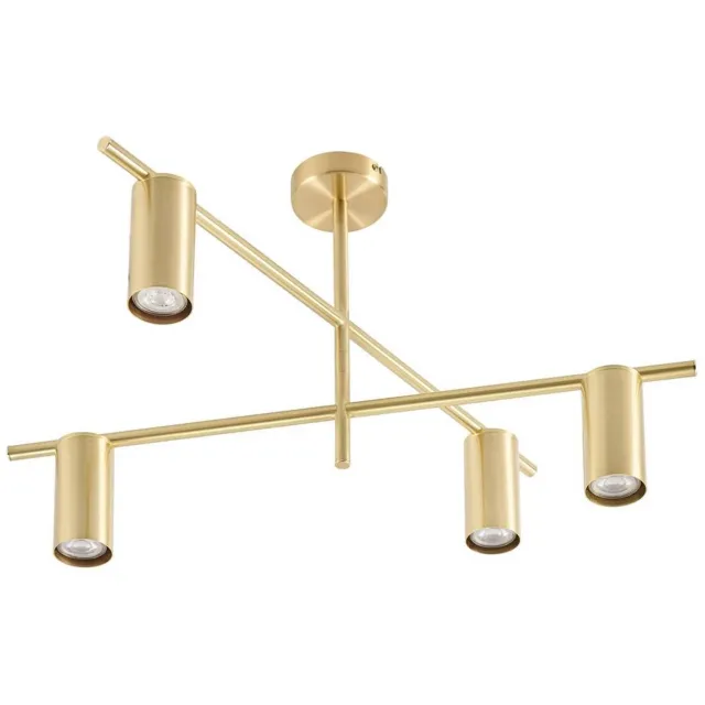 Lindby plafondlamp - 4lichts - IJzer - H: 40 cm - GU10 - messing