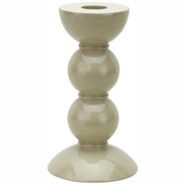 Addison Ross Kandelaar Bobbin Cappuccino 14cm - Kandelaren beige