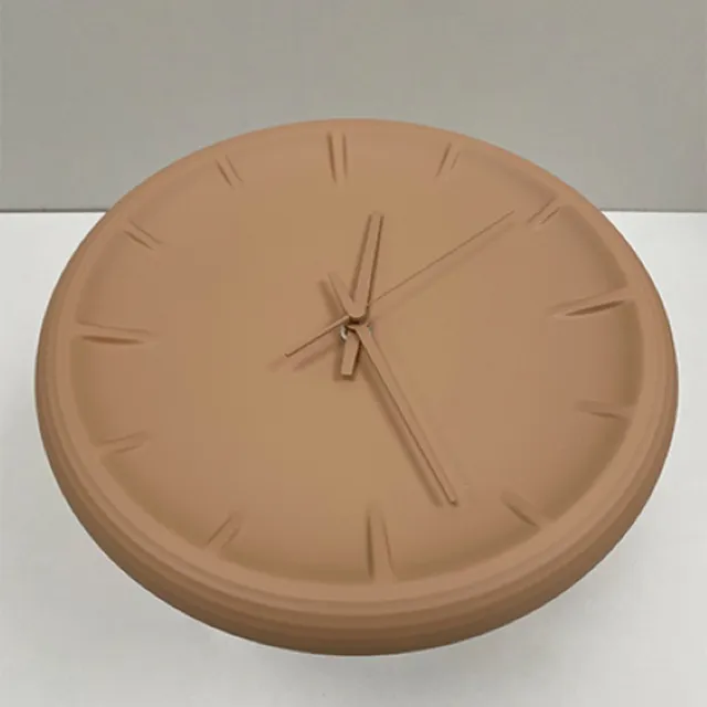 Lemnos RELIEF-Keramische Wandklok Bruin Bruin/beige