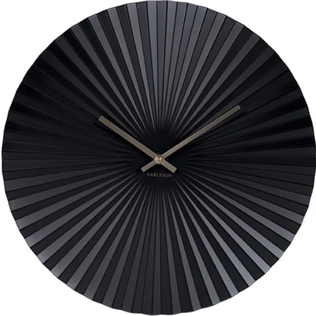 Karlsson Wandklok Sensu - Staal Zwart - Ø40cm - Scandinavisch