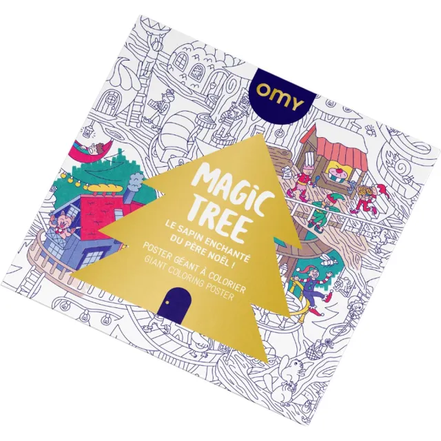 OMY Grote kerstboom poster zwart en wit