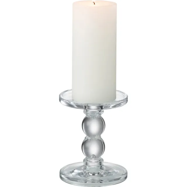 J-Line kaarshouder Druppels - glas - transparant - small