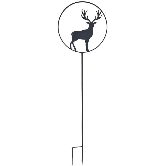 Louis Moulin Decoratieve tuinsteker hert 35x122.5cm antraciet