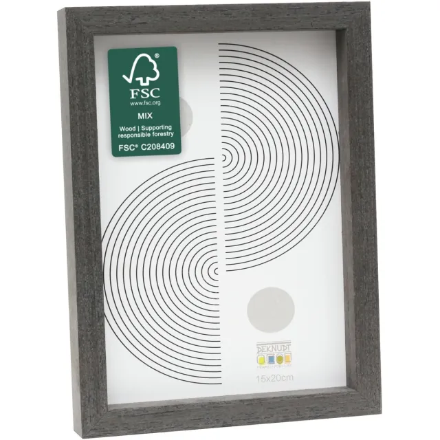 Deknudt Frames fotolijst - zwartgrijs - strak - hout - FSC Mix - 15x20