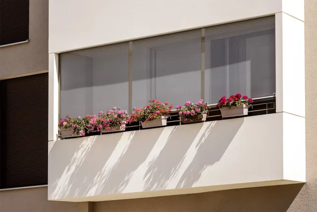 Coloray Buitenrolgordijn - Licht koelgrijs Outdoor Rolgordijn - 100x180 cm - Terraszonwering - Balkonafscherming - Raamdecoratie Buiten - Zonwerend Gordijn - Windscherm Balkon - UV-Bescherming Buiten