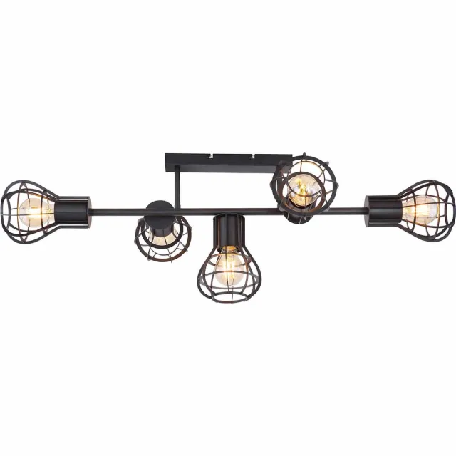 Globo plafonniere Clastra- 15388-5D Zwart