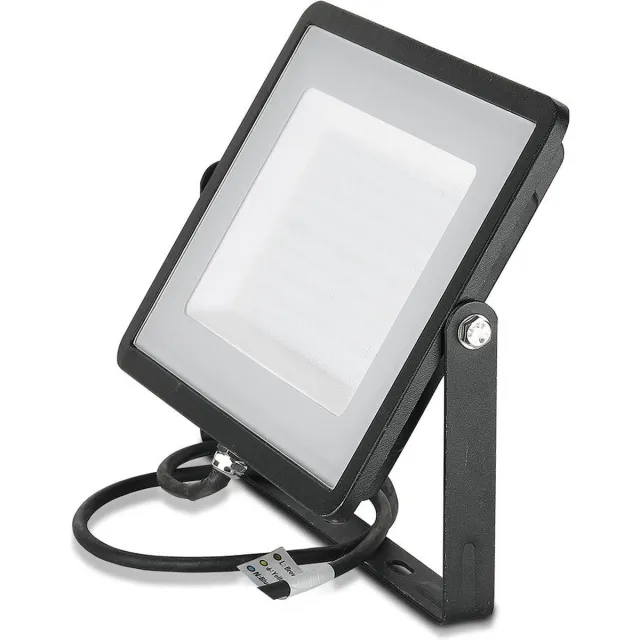 V-TAC LED Schijnwerper 100W Zwart Slimline Pro - Warm Wit 3000K