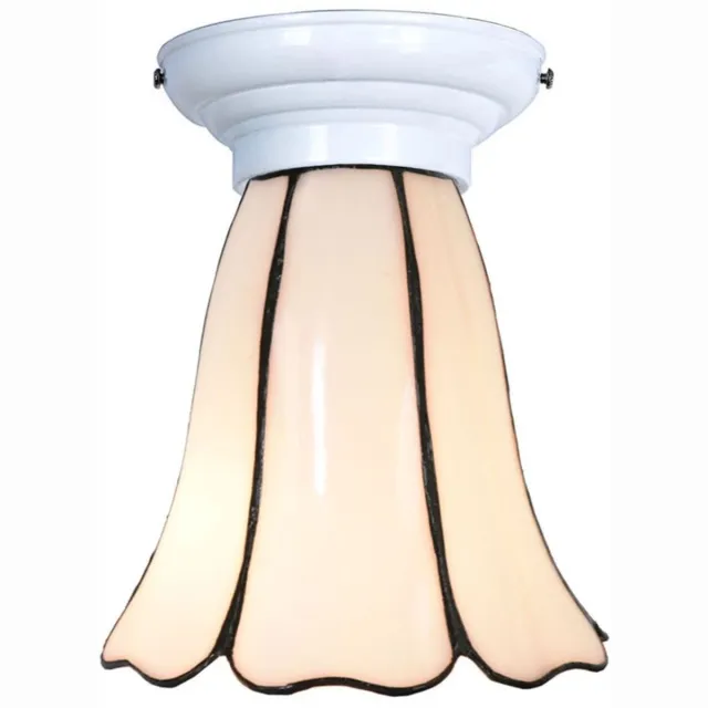 Coloured by Art Tiffany Plafonnière wit met Liseron Akkerwinde - Art Deco Trade