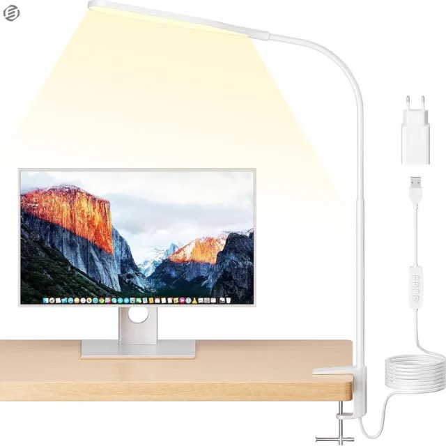 Equivera Lichttherapielamp - lichttherapie lamp - Daglichtlamp - Bureaulamp - Tegen Winterdepressie - SAD Lamp - Zonlicht - Meerdere Standen - Timerfunctie wit