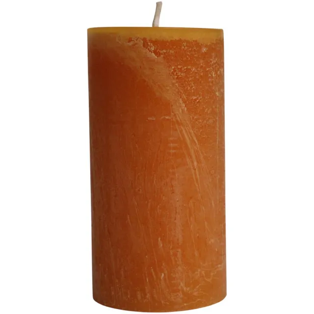 PTMD Kaars Rustic Outdoor - Oranje - 15x15x30cm