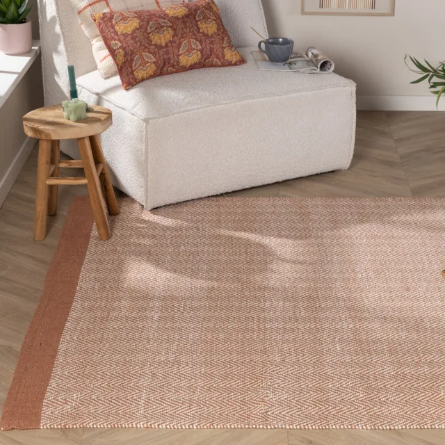 Fraai Wollen vloerkleed - Zula Terracottacotta - 230x330cm