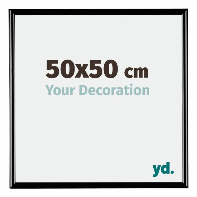 yd. Your Decoration - Fotolijst 50x50 cm - Kunststof - Zwart Hoogglans - Bordeaux