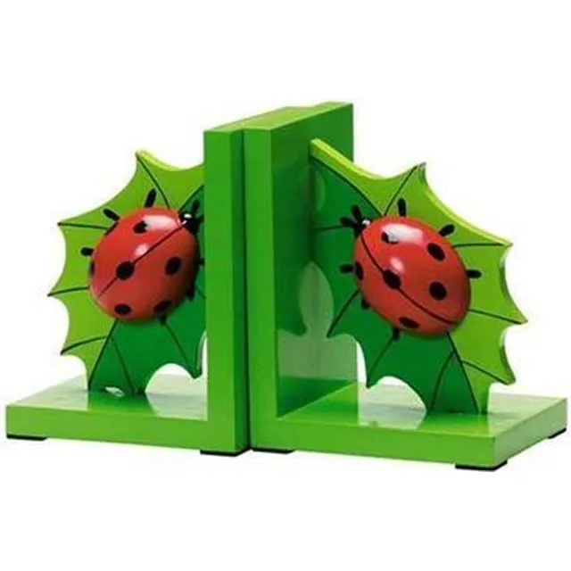Happy2Play Lieveheersbeestje - Boekensteun - Groen - Hout