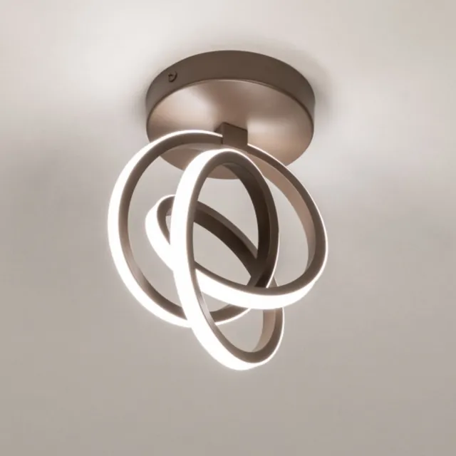 Lumidora Plafondlamp 75468 - Plafonniere - KEZIA - Ingebouwd LED - 12.0 Watt - 900 Lumen - 2700 Kelvin - Bruin - Metaal - Badkamerlamp