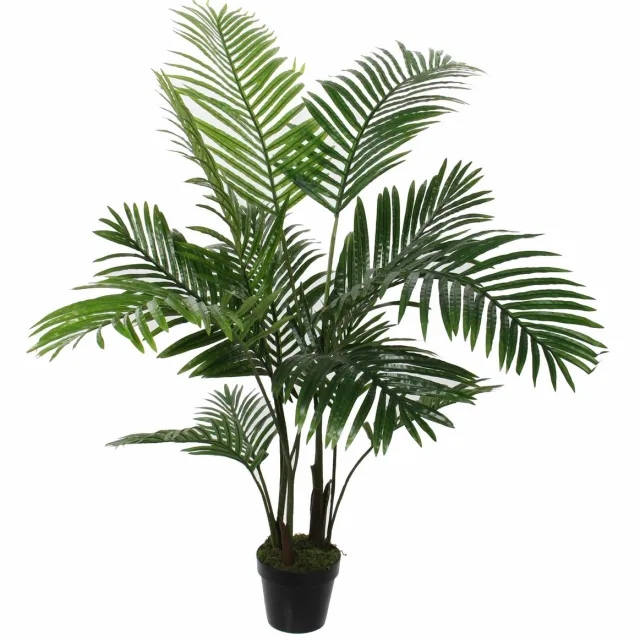 Mica Decorations grote Palm kunstplant - groen - H110 x D90 cm - top kwaliteit