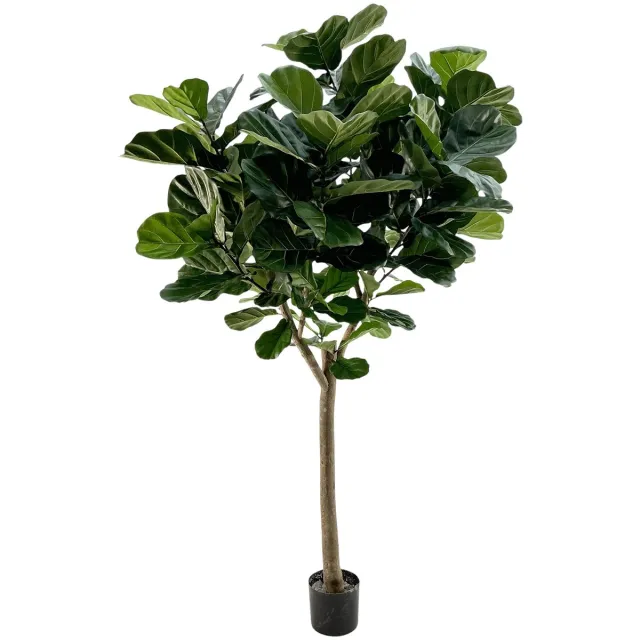 maxifleur Kunstplanten Lyrata Deluxe Y Kunstboom 220cm in pot Groen