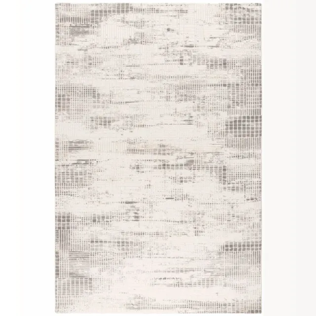 Dutch XXL Laagpolig Vloerkleed | Tapijt | Napoli | Raster | Zilver | 200x290 cm