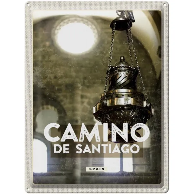 Femer Blechschild Reise 30x40cm Camino de Santiago spain Spanien