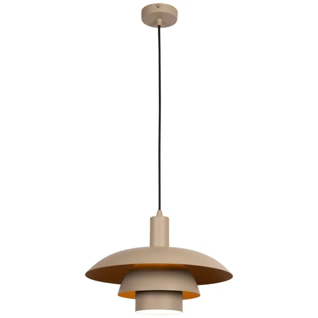 Lucide BRUNO - Hanglamp - Ø 38 cm - 1xE27 - Taupe | Essential