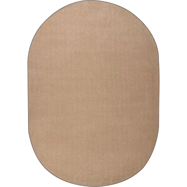 Beliani DEMRE - Vloerkleed ovaal - Zandbeige - 160 x 230 cm - Polyester