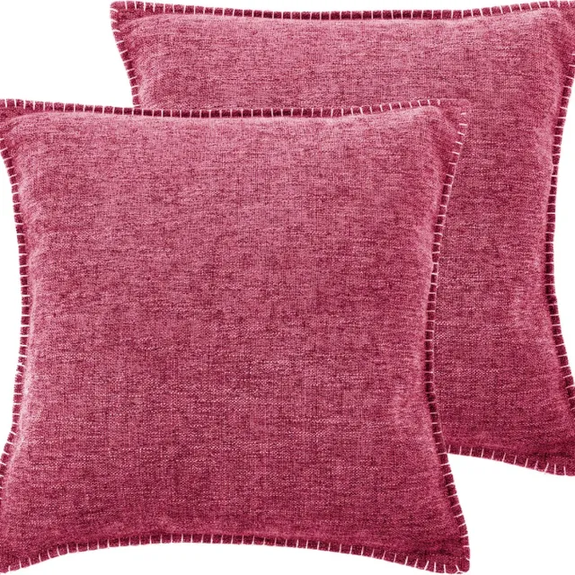 Tiseco Home Studio - Kussen DAMIAN (gevuld) - SET/2 - 100% polyester - Vierkant - 45x45 cm - Rosegold