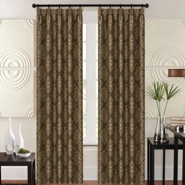 SB Line Kant En Klaar Gordijn - Met Plooiband - 140x240 cm - Bruin