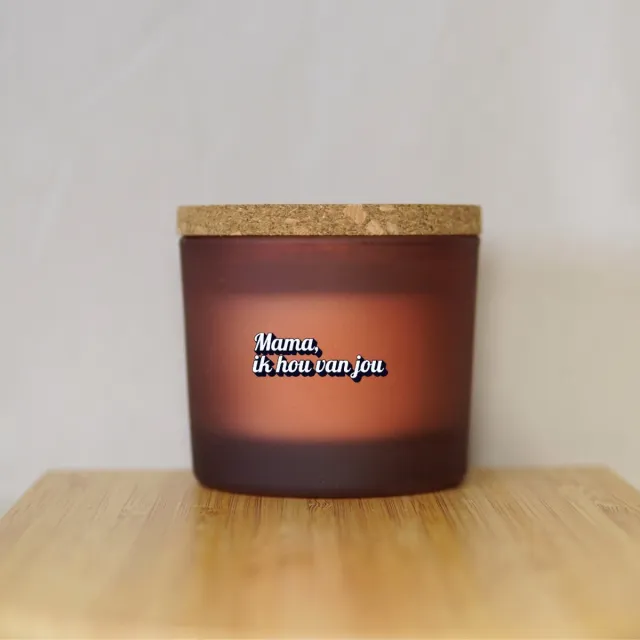 Winsa Cadeaus Bolsius Geurkaars Mama ik hou van je - Floral Blessings - Terracotta - Cadeau Moeder - Moederdag - Moederdag Cadeautje - Moederdag Cadeau voor Mama
