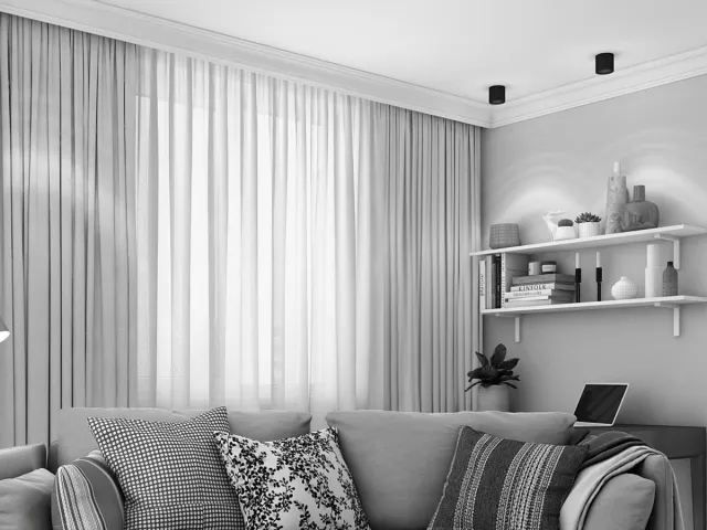 maroyathome LEMONI - Gordijn - Verduisterend - met Plooiband - kant en klaar - 150 x 250 cm - 150 cm breedte en 250 cm lengte - Licht Grijs - 1 Stuk