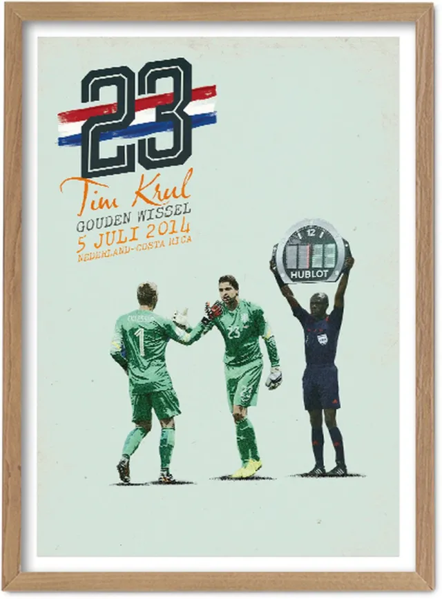 FC Kluif 'Gouden Wissel' poster - Nederlands Elftal Voetbal Poster - 70 x 50 cm MULTI