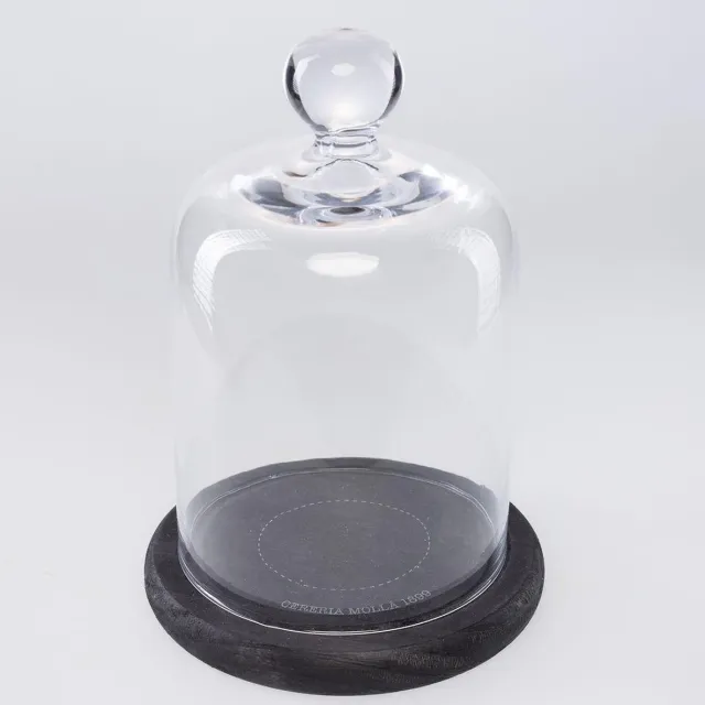 Cereria Mollà 1899 Glazen Stolp voor geurkaars 230g decoratie kaars mooi cadeau in combinatie met geurkaars transparant