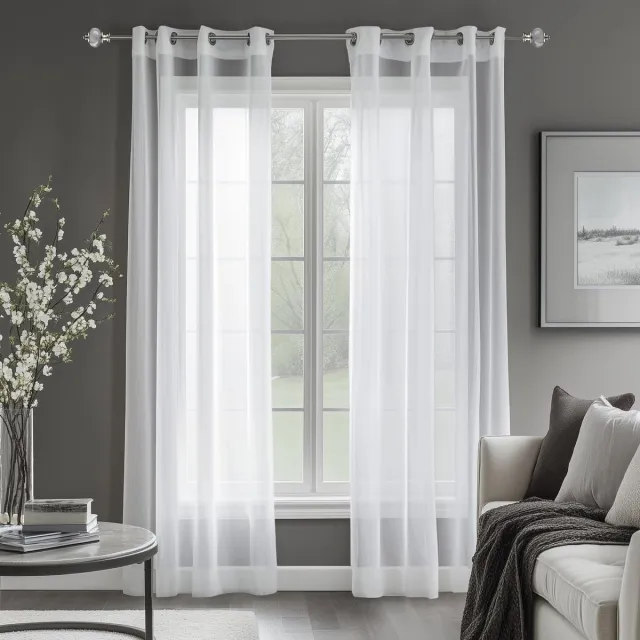 Ibenzoa Verduisterende Rolgordijnen van 100% Polyester, 140x175 cm & 140x245 cm, 2-delige Set, Zachte Textuur wit