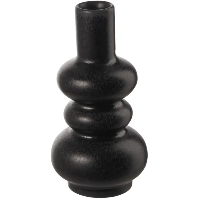 ASA Selection como vaas Black Iron, bloemenvaas, tafelvaas, decoratieve vaas, aardewerk, matzwart, H 12 cm, 83090174