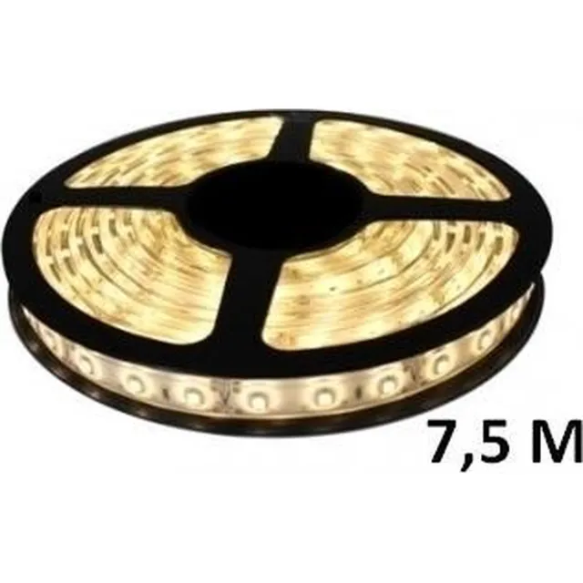 ABC-Led 7,5 meter - warm wit - LED strip - 24 volt - 3528 SMD - waterdicht - dimbaar