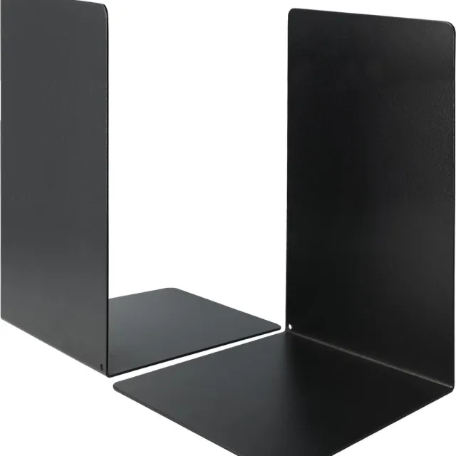Westcott boekensteun - zwart - metaal - 130x240x140mm - 2 stuks - AC-E10242