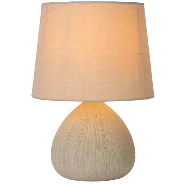 Lucide RAMZI - Tafellamp - Ø 18 cm - 1xE14 - Beige